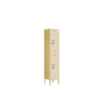 Standard Metal Locker-Double Tier-1 Wide-Tan-Unassembled