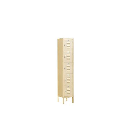 65158TN-A 12 in. W x 66 in. H x 18 in. D Standard Metal Locker-Five Tier Box Style-1 Wide-Tan-Assembled