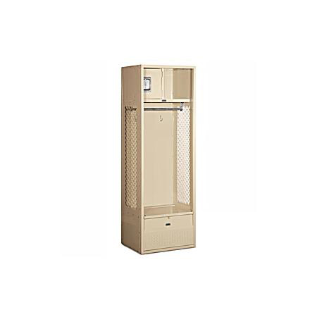 70018TN-U 24 in. W x 72 in. H x 18 in. D Open Access Standard Metal Locker-Tan-Unassembled