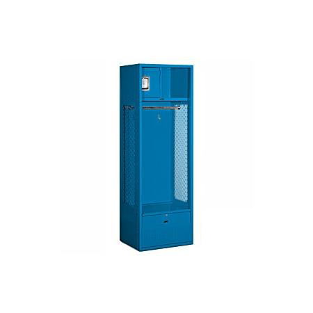 70024BL-A 24 in. W x 72 in. H x 24 in. D Open Access Standard Metal Locker-Blue-Assembled