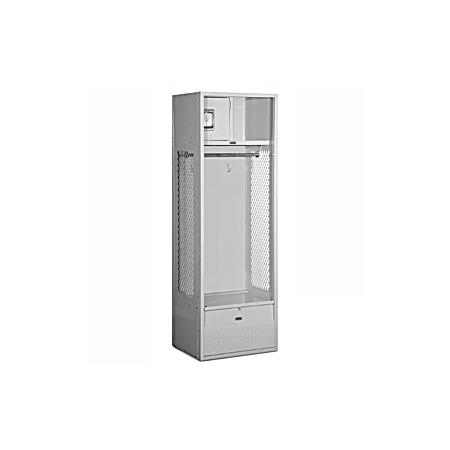 70024GY-U 24 in. W x 72 in. H x 24 in. D Open Access Standard Metal Locker-Gray-Unassembled