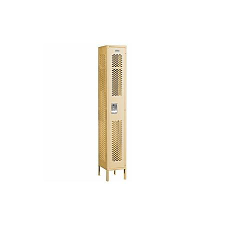 Vented Metal Locker - Single Tier - Tan - Assembled