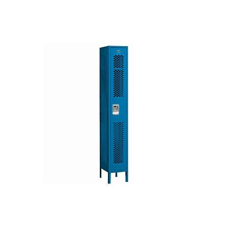 71168BL-U 12 in. W x 78 in. H x 18 in. D Vented Metal Locker-Single Tier-Blue-Unassembled