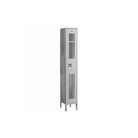 71168GY-U 12 in. W x 78 in. H x 18 in. D Vented Metal Locker-Single Tier-Gray-Unassembled