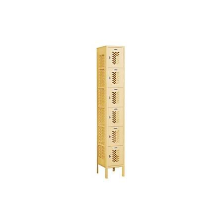 Picture of Salsbury Industries 76162TN-U 12 in. W x 78 in. H x 12 in. D Six Tier Box Style-Double Tier-1 Wide-Tan-Unassembled