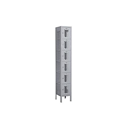 Six Tier Box Style Locker - Gray - Assembled