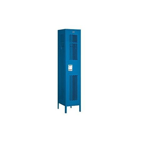 Extra Wide Vented Metal Locker - Blue - Assembled