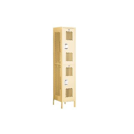 Extra Wide Vented Metal Locker - Tan - Unassembled