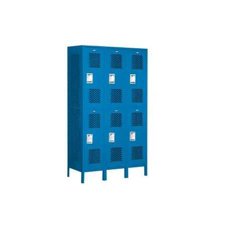 Extra Wide Vented Metal Locker - Blue - 45in. W x 78in. H x 18in. D
