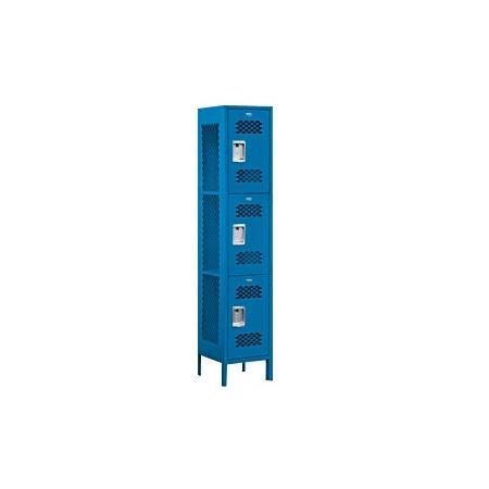 Extra Wide Vented Metal Locker - Blue - Assembled
