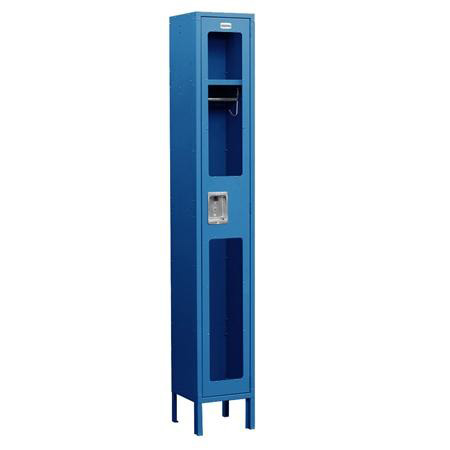 See-Through Metal Locker - Blue - 1 Tier - 1 Wide - Unassembled