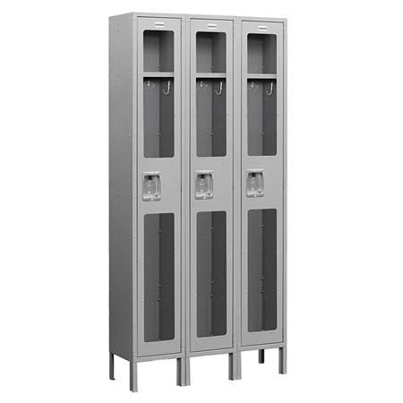 See-Through Metal Locker - Gray
