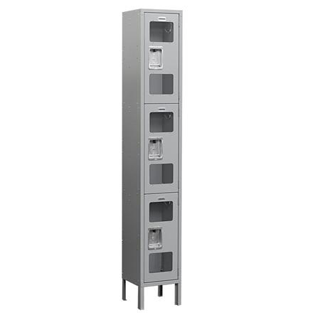 See-Through Metal Locker - Gray