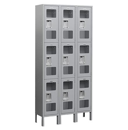 See-Through Metal Locker - Gray