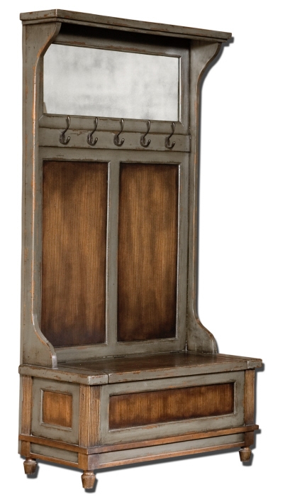 Picture of 212 Main 25561 Riyo 18&quot; Hall Tree in Distressed Charcoal