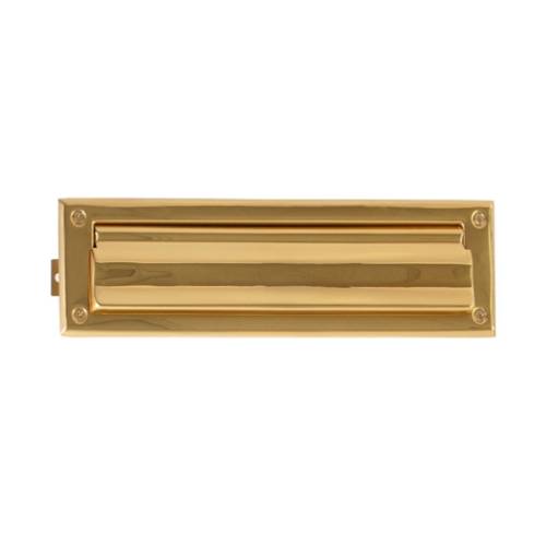 Picture of Brass Accents A07-M0050-605 Mail Slot - 3 in. x 10 in. - Polished Brass