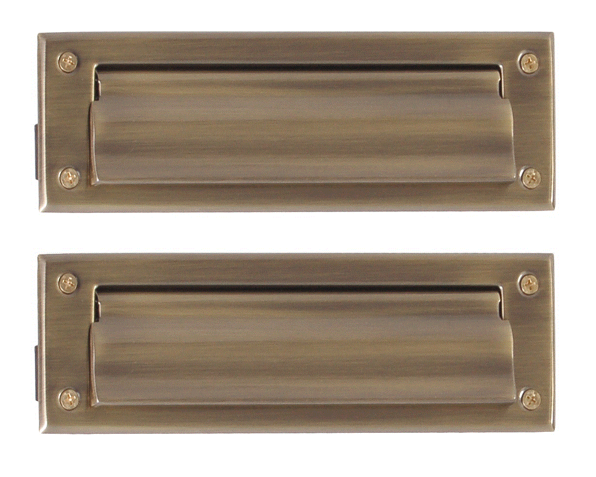 Picture of Brass Accents A07-M0050-609 Mail Slot - 3 in. x 10 in. - Antique Brass