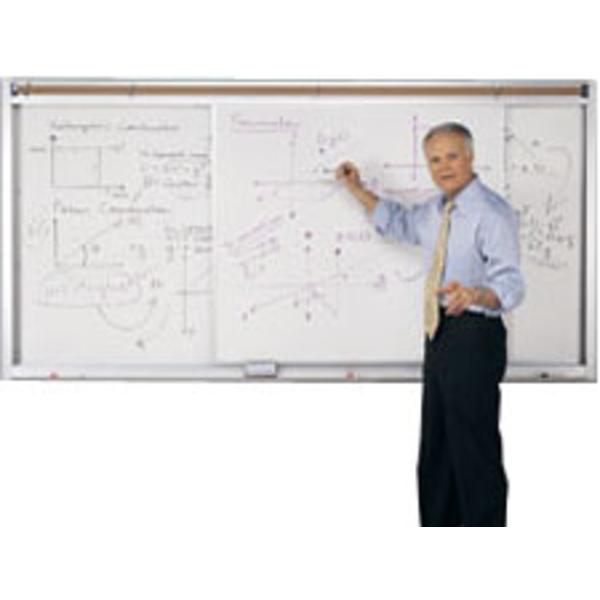 Picture of Ghent HSM2-48 4 ft. x 8 ft. Horizontal Sliding Panel Unit Porcelain 28ga Markerboard
