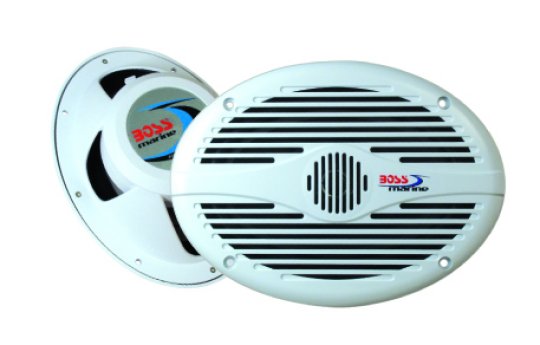 AVA-MR690 6 in. x 9 in. 2 Way 350 Watt White Marine Speakers -  Boss Audio Systems