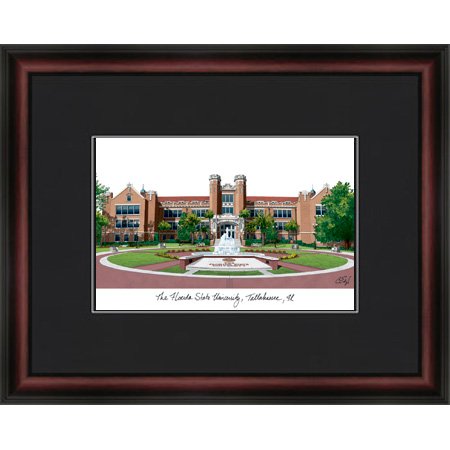 Picture of Campus Images FL985A 18&quot; x 14&quot; Florida State University Academic Lithograph Framed - Satin Mahogany