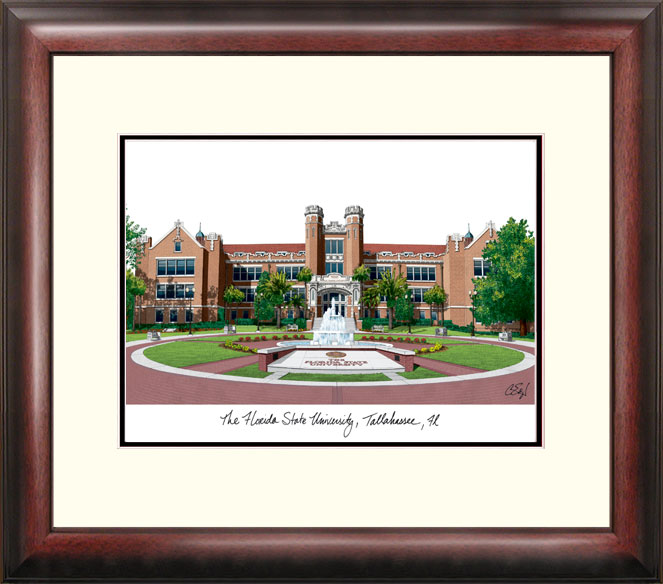 Picture of Campus Images FL985R Florida State University Alumnus Framed Lithograph