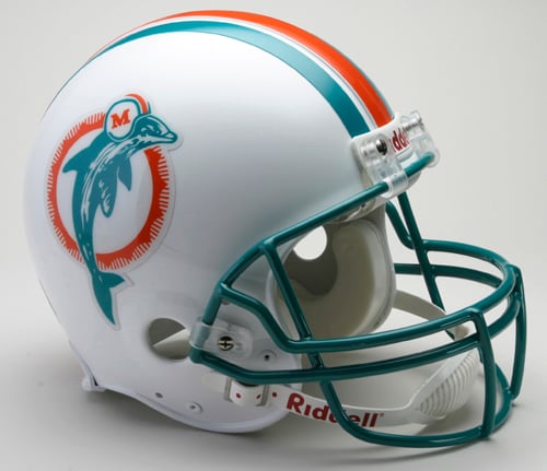 Picture of Victory Collectibles 30249 Rfa Tb Miami 1980 - 96 Dolphins Full Size Authentic Helmet