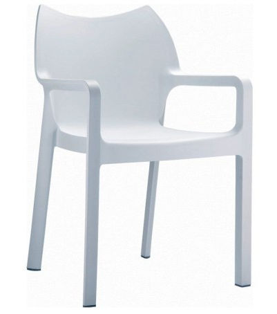 Compamia ISP028-WHI Diva Stackable Armchair - White- set of 2