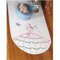 Fairway 494000 Stamped Perle Edge Dresser Scarf 15 in. x 42 in. -Butterfly Lady Fairway 494000 Stamped Perle Edge Dresser Scarf 15 in. x 42 in. -Butterfly Lady