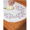 Fairway 494004 Stamped Perle Edge Dresser Scarf 15 in. x 42 in. -Three Hearts Fairway 494004 Stamped Perle Edge Dresser Scarf 15 in. x 42 in. -Three Hearts