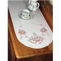 Fairway 494008 Stamped Perle Edge Dresser Scarf 15 in. x 42 in. -Rose Fairway 494008 Stamped Perle Edge Dresser Scarf 15 in. x 42 in. -Rose