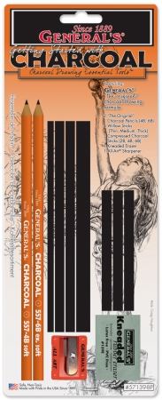 Picture of General Pencil 386521 Charcoal Drawing Essentials Tool Kit-11 Pieces