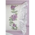 Fairway 493918 Stamped Lace Edge Pillowcase 30 in. x 20 in. 2-Pkg-Rose Vine Fairway 493918 Stamped Lace Edge Pillowcase 30 in. x 20 in. 2-Pkg-Rose Vine
