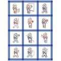 Fairway 319611 Stamped Baby Quilt Blocks 9 in. x 9 in. 12-Pkg-Straw Hat Boy Fairway 319611 Stamped Baby Quilt Blocks 9 in. x 9 in. 12-Pkg-Straw Hat Boy