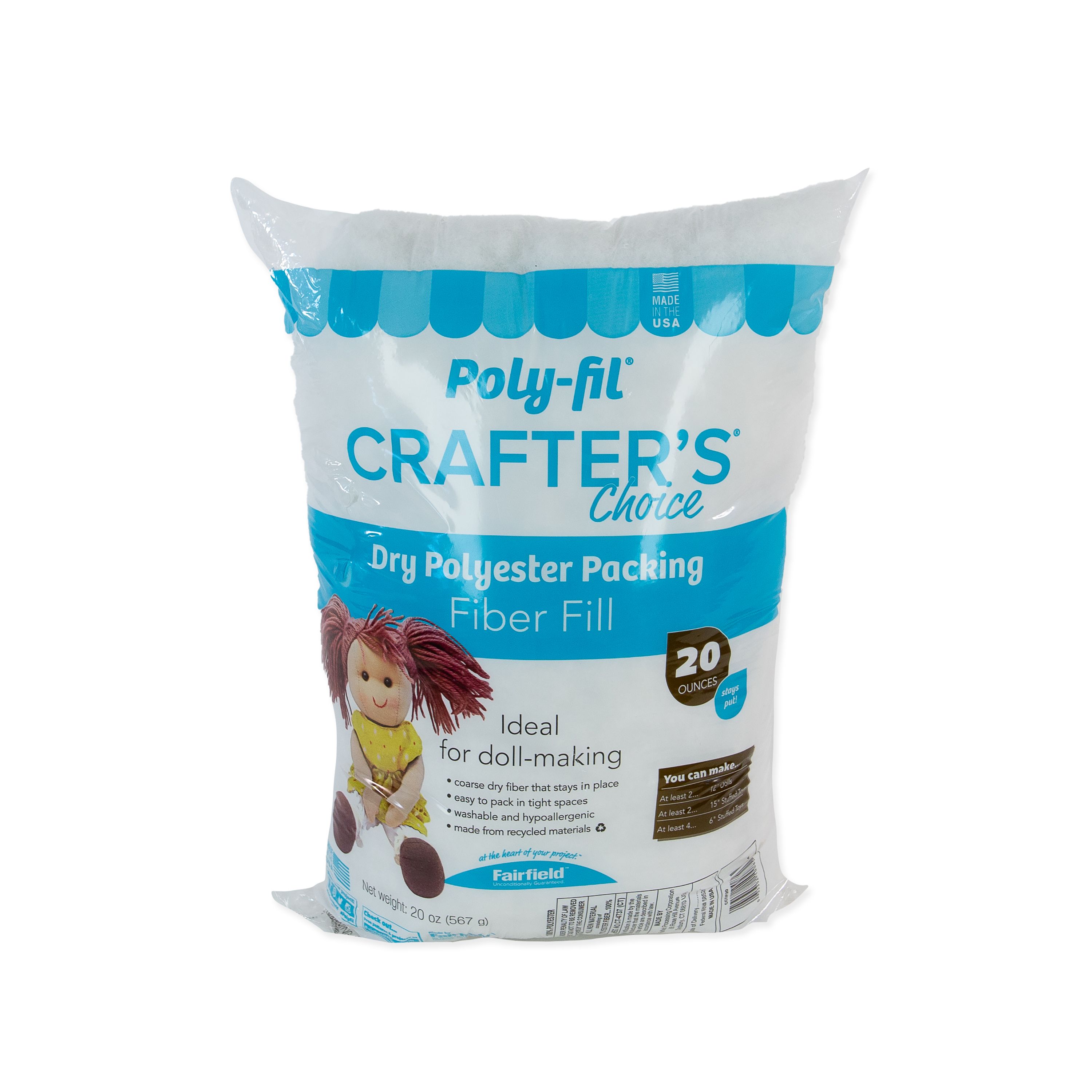 Picture of Fairfield 488945 Crafters Choice Fiberfill-20 Ounces FOB -MI 