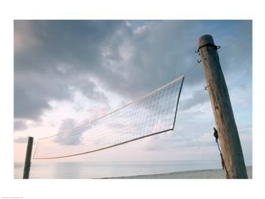 Picture of PVT/Superstock SAL1511280 Volleyball net on the beach -24 x 18- Poster Print