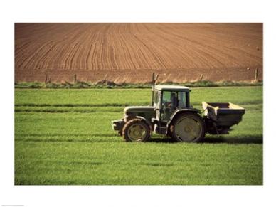 Picture of PVT/Superstock SAL14863295 Tractor in a field  Newcastle  Ireland -24 x 18- Poster Print