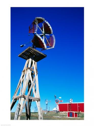 Picture of PVT/Superstock SAL1486807 Low angle view of a windmill  American Wind Power Center  Lubbock  Texas  USA -18 x 24- Poster Print