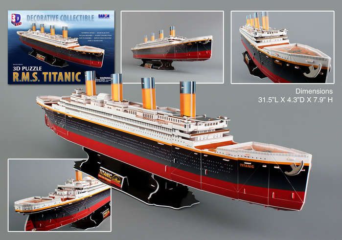 Picture of 3D Puzzles CF4011H Titanic 3D Puzzle - 113 Pieces