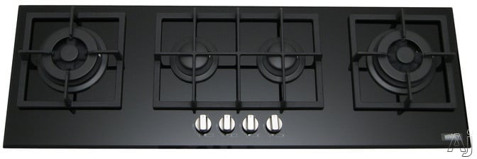 Picture of Summit Appliance GC443BGL 4-burner island gas-on-glass cooktop with sealed burners and cast iron grates