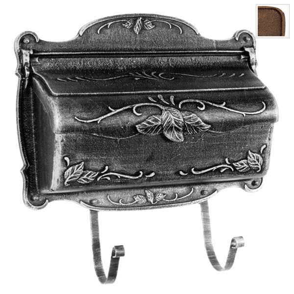 Picture of Floral Horizontal Mailbox SHF-1001-CP Floral Horizontal Mailbox-Copper