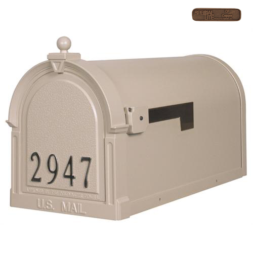 SCB-1015-FN-CP  Curbside Mailbox with Front Numbers-Copper