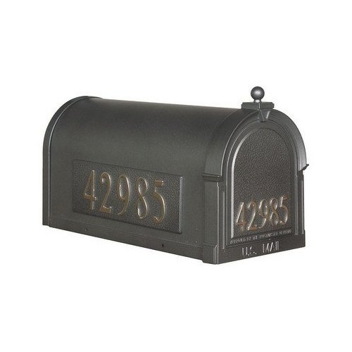 Picture of Berkshire SCB-1015-DX-SW Berkshire Curbside Mailbox with Front and Side Numbers-Swedish Silver