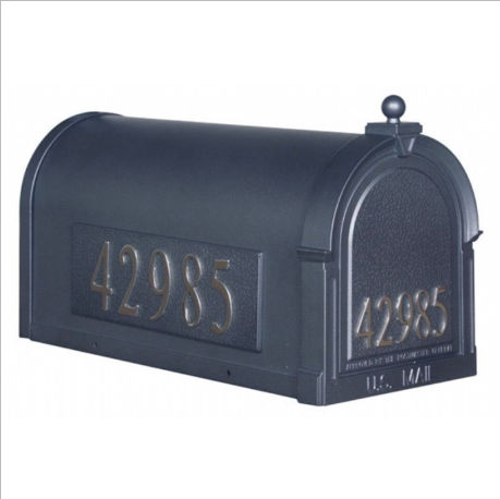 SCB-1015-DX-BLK  Curbside Mailbox with Front and Side Numbers-Black