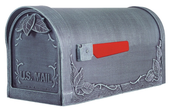 Picture of Floral SCF-1003-SW Floral Curbside Mailbox-Swedish Silver