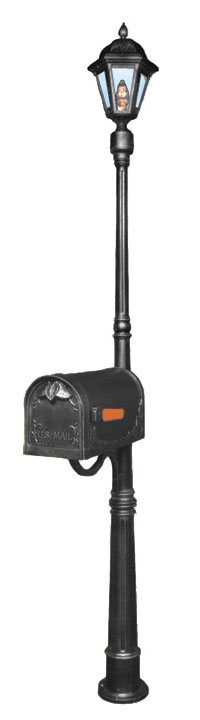 Picture of Ashland SPK-606-BLK Ashland Mailbox - Post Light Combination Kit-Black