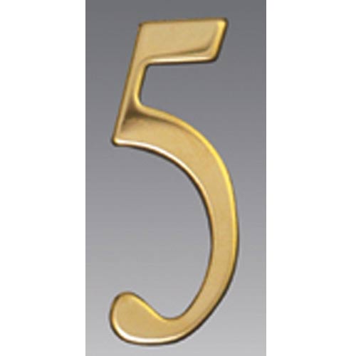 Brass Address Numbers Size - 2 Number - 5-Brass
