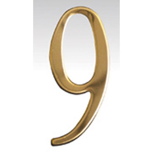 Brass Address Numbers Size - 2 Number - 9-Brass