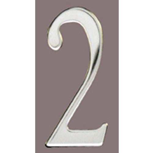 SS3-Number 2 Stnls Steel Address Numbers Size - 3  Number - 2-Stainless Steel