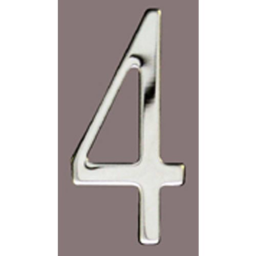 SS3-Number 4 Stnls Steel Address Numbers Size - 3  Number - 4-Stainless Steel