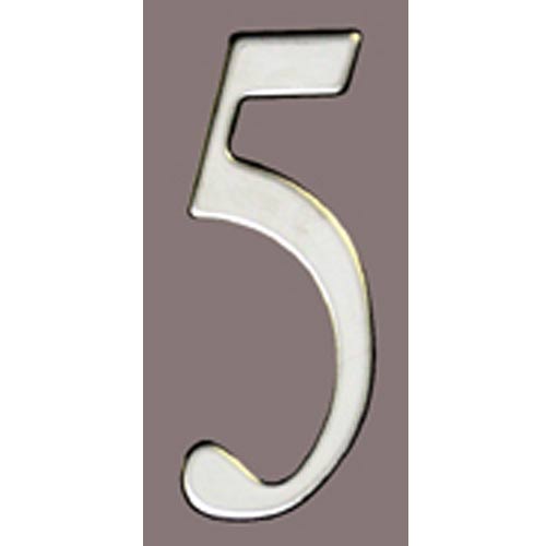 SS3-Number 5 Stnls Steel Address Numbers Size - 3  Number - 5-Stainless Steel